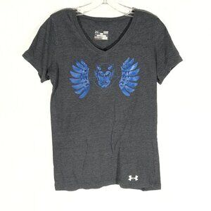 Under Armour Gray Blue Devils Short sleeve Womens Athletic Tee